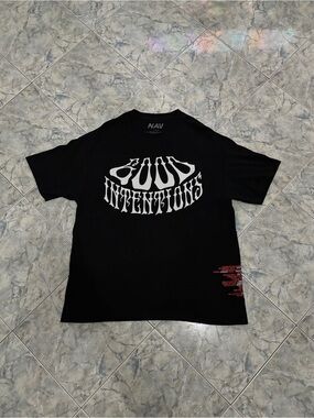 Vlone x Navs Men’s Black “Good Intentions” Graphic Tee